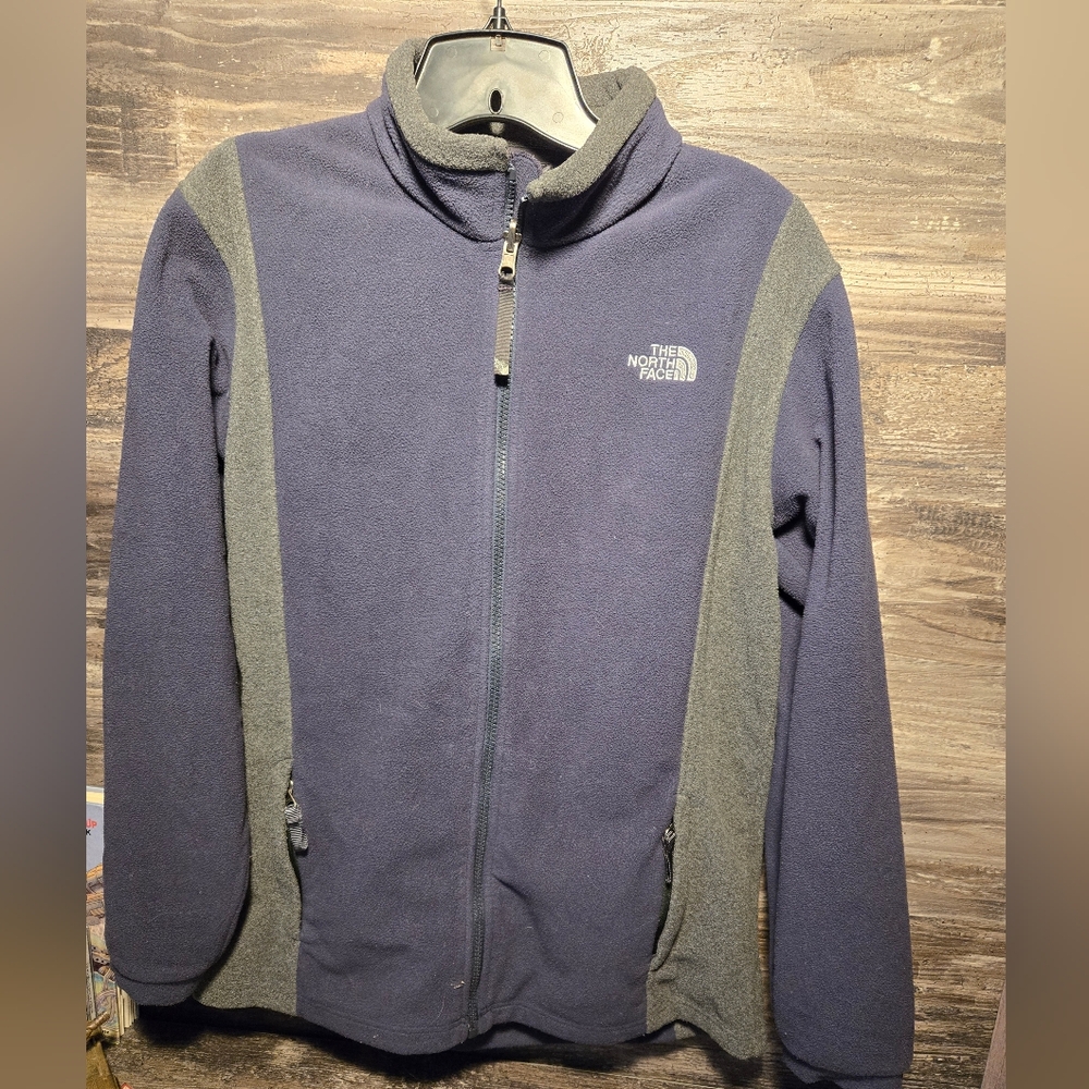Boy's The North Face XL Extra Large Sz 16 Blue Gray Khumba Fleece Jacket Coat